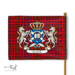 Scottish Murray Of Dysart Clan Badge Tartan Coat of Arm Garden Flag - Tartan Plaid Flags Scottish Plaid Tartan Plaid - ScotsTee - scotstee.com
