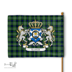 Scottish Purves Clan Badge Tartan Coat of Arm Garden Flag - Tartan Plaid Flags Scottish Plaid Tartan Plaid - ScotsTee - scotstee.com