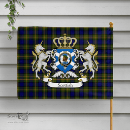 Scottish Muir Clan Badge Tartan Coat of Arm Garden Flag - Tartan Plaid Flags Scottish Plaid Tartan Plaid - ScotsTee - scotstee.com