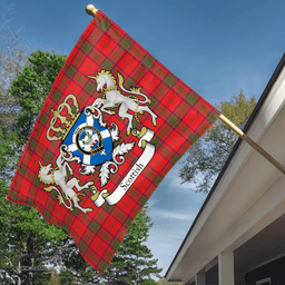 Scottish Ross Clan Badge Tartan Coat of Arm Garden Flag - Tartan Plaid Flags Scottish Plaid Tartan Plaid - ScotsTee - scotstee.com