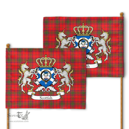 Scottish Ross Clan Badge Tartan Coat of Arm Garden Flag - Tartan Plaid Flags Scottish Plaid Tartan Plaid - ScotsTee - scotstee.com