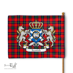 Scottish Ruthven Clan Badge Tartan Coat of Arm Garden Flag - Tartan Plaid Flags Scottish Plaid Tartan Plaid - ScotsTee - scotstee.com