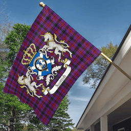 Scottish Montgomery Clan Badge Tartan Coat of Arm Garden Flag - Tartan Plaid Flags Scottish Plaid Tartan Plaid - ScotsTee - scotstee.com