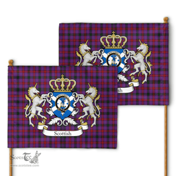 Scottish Montgomery Clan Badge Tartan Coat of Arm Garden Flag - Tartan Plaid Flags Scottish Plaid Tartan Plaid - ScotsTee - scotstee.com
