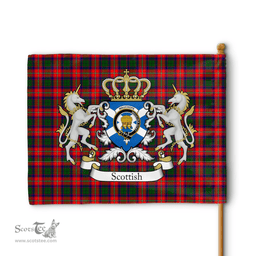 Scottish Wauchope Clan Badge Tartan Coat of Arm Garden Flag - Tartan Plaid Flags Scottish Plaid Tartan Plaid - ScotsTee - scotstee.com