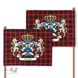 Scottish Wauchope Clan Badge Tartan Coat of Arm Garden Flag - Tartan Plaid Flags Scottish Plaid Tartan Plaid - ScotsTee - scotstee.com