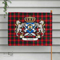 Scottish Wauchope Clan Badge Tartan Coat of Arm Garden Flag - Tartan Plaid Flags Scottish Plaid Tartan Plaid - ScotsTee - scotstee.com
