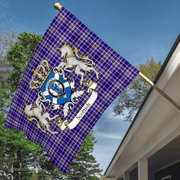 Scottish Ochterlony Clan Badge Tartan Coat of Arm Garden Flag - Tartan Plaid Flags Scottish Plaid Tartan Plaid - ScotsTee - scotstee.com