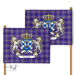 Scottish Ochterlony Clan Badge Tartan Coat of Arm Garden Flag - Tartan Plaid Flags Scottish Plaid Tartan Plaid - ScotsTee - scotstee.com