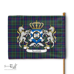 Scottish Wood Clan Badge Tartan Coat of Arm Garden Flag - Tartan Plaid Flags Scottish Plaid Tartan Plaid - ScotsTee - scotstee.com