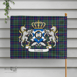 Scottish Wood Clan Badge Tartan Coat of Arm Garden Flag - Tartan Plaid Flags Scottish Plaid Tartan Plaid - ScotsTee - scotstee.com