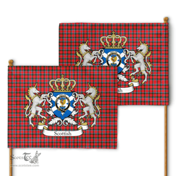Scottish Sinclair Clan Badge Tartan Coat of Arm Garden Flag - Tartan Plaid Flags Scottish Plaid Tartan Plaid - ScotsTee - scotstee.com
