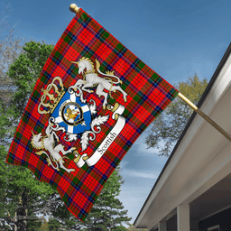 Scottish Nicolson Clan Badge Tartan Coat of Arm Garden Flag - Tartan Plaid Flags Scottish Plaid Tartan Plaid - ScotsTee - scotstee.com