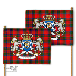 Scottish Nicolson Clan Badge Tartan Coat of Arm Garden Flag - Tartan Plaid Flags Scottish Plaid Tartan Plaid - ScotsTee - scotstee.com