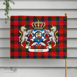 Scottish Nicolson Clan Badge Tartan Coat of Arm Garden Flag - Tartan Plaid Flags Scottish Plaid Tartan Plaid - ScotsTee - scotstee.com