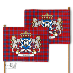 Scottish Rait Clan Badge Tartan Coat of Arm Garden Flag - Tartan Plaid Flags Scottish Plaid Tartan Plaid - ScotsTee - scotstee.com