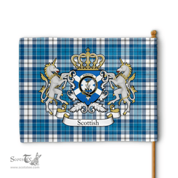 Scottish Roberton Clan Badge Tartan Coat of Arm Garden Flag - Tartan Plaid Flags Scottish Plaid Tartan Plaid - ScotsTee - scotstee.com