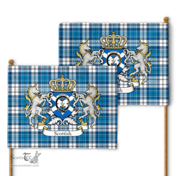 Scottish Roberton Clan Badge Tartan Coat of Arm Garden Flag - Tartan Plaid Flags Scottish Plaid Tartan Plaid - ScotsTee - scotstee.com