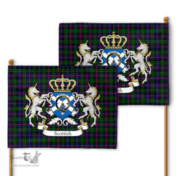 Scottish Morrison Clan Badge Tartan Coat of Arm Garden Flag - Tartan Plaid Flags Scottish Plaid Tartan Plaid - ScotsTee - scotstee.com