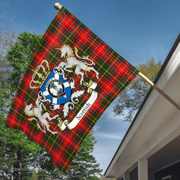 Scottish Somerville Clan Badge Tartan Coat of Arm Garden Flag - Tartan Plaid Flags Scottish Plaid Tartan Plaid - ScotsTee - scotstee.com