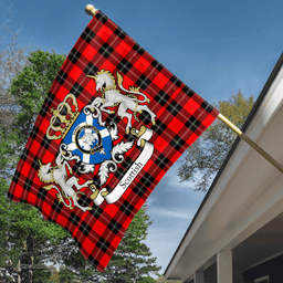 Scottish Ramsay Clan Badge Tartan Coat of Arm Garden Flag - Tartan Plaid Flags Scottish Plaid Tartan Plaid - ScotsTee - scotstee.com