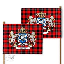 Scottish Ramsay Clan Badge Tartan Coat of Arm Garden Flag - Tartan Plaid Flags Scottish Plaid Tartan Plaid - ScotsTee - scotstee.com