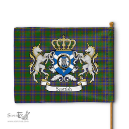 Scottish Strang Clan Badge Tartan Coat of Arm Garden Flag - Tartan Plaid Flags Scottish Plaid Tartan Plaid - ScotsTee - scotstee.com