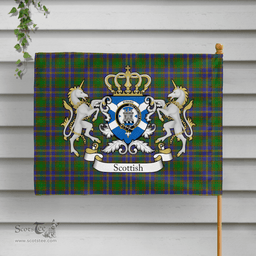 Scottish Strang Clan Badge Tartan Coat of Arm Garden Flag - Tartan Plaid Flags Scottish Plaid Tartan Plaid - ScotsTee - scotstee.com