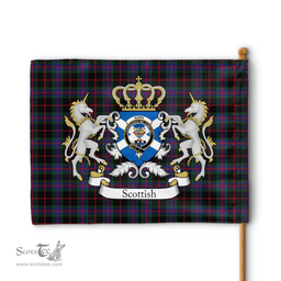 Scottish Nairn Clan Badge Tartan Coat of Arm Garden Flag - Tartan Plaid Flags Scottish Plaid Tartan Plaid - ScotsTee - scotstee.com