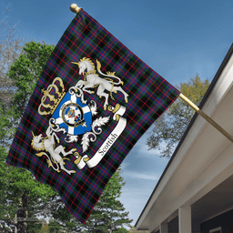 Scottish Nairn Clan Badge Tartan Coat of Arm Garden Flag - Tartan Plaid Flags Scottish Plaid Tartan Plaid - ScotsTee - scotstee.com