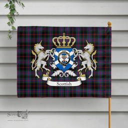 Scottish Nairn Clan Badge Tartan Coat of Arm Garden Flag - Tartan Plaid Flags Scottish Plaid Tartan Plaid - ScotsTee - scotstee.com