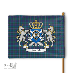 Scottish Sandilands Clan Badge Tartan Coat of Arm Garden Flag - Tartan Plaid Flags Scottish Plaid Tartan Plaid - ScotsTee - scotstee.com