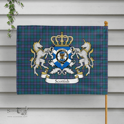Scottish Sandilands Clan Badge Tartan Coat of Arm Garden Flag - Tartan Plaid Flags Scottish Plaid Tartan Plaid - ScotsTee - scotstee.com