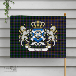 Scottish Murray Of Athole Clan Badge Tartan Coat of Arm Garden Flag - Tartan Plaid Flags Scottish Plaid Tartan Plaid - ScotsTee - scotstee.com