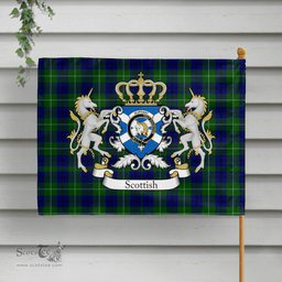 Scottish Oliphant Clan Badge Tartan Coat of Arm Garden Flag - Tartan Plaid Flags Scottish Plaid Tartan Plaid - ScotsTee - scotstee.com