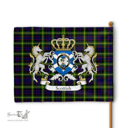 Scottish Watson Clan Badge Tartan Coat of Arm Garden Flag - Tartan Plaid Flags Scottish Plaid Tartan Plaid - ScotsTee - scotstee.com