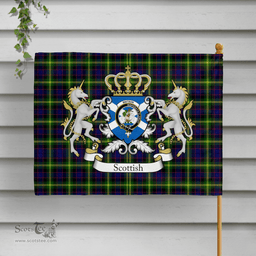 Scottish Watson Clan Badge Tartan Coat of Arm Garden Flag - Tartan Plaid Flags Scottish Plaid Tartan Plaid - ScotsTee - scotstee.com
