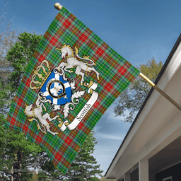 Scottish Muirhead Clan Badge Tartan Coat of Arm Garden Flag - Tartan Plaid Flags Scottish Plaid Tartan Plaid - ScotsTee - scotstee.com