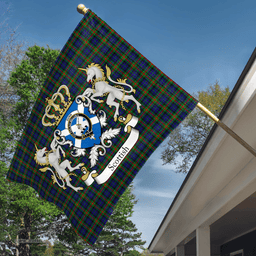 Scottish Gunn Clan Badge Tartan Coat of Arm Garden Flag - Tartan Plaid Flags Scottish Plaid Tartan Plaid - ScotsTee - scotstee.com