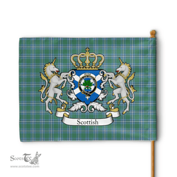 Scottish Irvine Clan Badge Tartan Coat of Arm Garden Flag - Tartan Plaid Flags Scottish Plaid Tartan Plaid - ScotsTee - scotstee.com