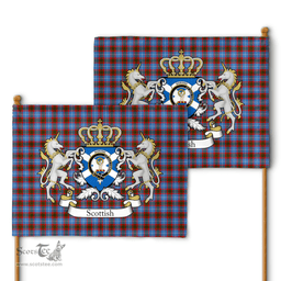 Scottish Skirving Clan Badge Tartan Coat of Arm Garden Flag - Tartan Plaid Flags Scottish Plaid Tartan Plaid - ScotsTee - scotstee.com