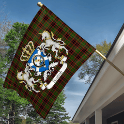 Scottish Buchan Clan Badge Tartan Coat of Arm Garden Flag - Tartan Plaid Flags Scottish Plaid Tartan Plaid - ScotsTee - scotstee.com