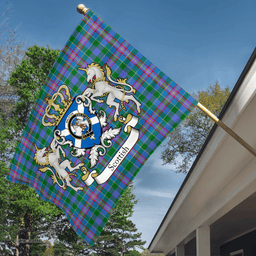 Scottish Ralston Clan Badge Tartan Coat of Arm Garden Flag - Tartan Plaid Flags Scottish Plaid Tartan Plaid - ScotsTee - scotstee.com