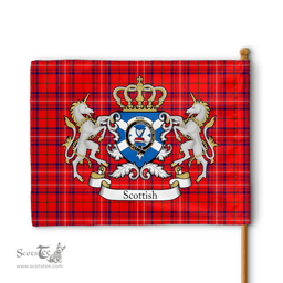 Scottish Rose Clan Badge Tartan Coat of Arm Garden Flag - Tartan Plaid Flags Scottish Plaid Tartan Plaid - ScotsTee - scotstee.com