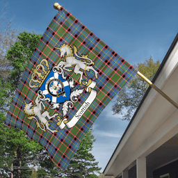 Scottish Glass Clan Badge Tartan Coat of Arm Garden Flag - Tartan Plaid Flags Scottish Plaid Tartan Plaid - ScotsTee - scotstee.com