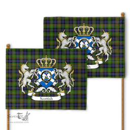 Scottish Ferguson Clan Badge Tartan Coat of Arm Garden Flag - Tartan Plaid Flags Scottish Plaid Tartan Plaid - ScotsTee - scotstee.com