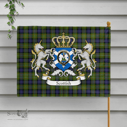 Scottish Ferguson Clan Badge Tartan Coat of Arm Garden Flag - Tartan Plaid Flags Scottish Plaid Tartan Plaid - ScotsTee - scotstee.com