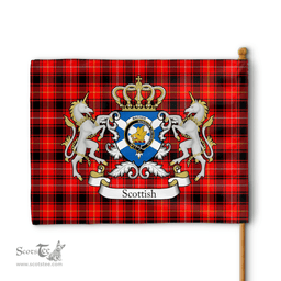 Scottish Maciver Clan Badge Tartan Coat of Arm Garden Flag - Tartan Plaid Flags Scottish Plaid Tartan Plaid - ScotsTee - scotstee.com