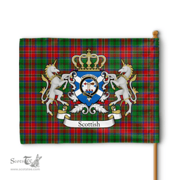 Scottish Macculloch Clan Badge Tartan Coat of Arm Garden Flag - Tartan Plaid Flags Scottish Plaid Tartan Plaid - ScotsTee - scotstee.com