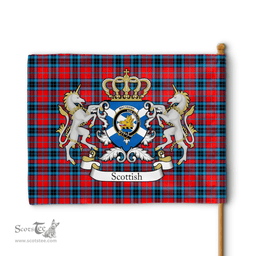 Scottish Mactavish Clan Badge Tartan Coat of Arm Garden Flag - Tartan Plaid Flags Scottish Plaid Tartan Plaid - ScotsTee - scotstee.com